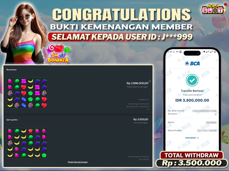 JACKPOT SLOT SWEET BONANZA 11 MEI 2025